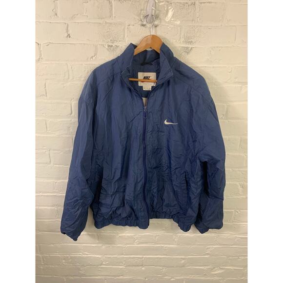 Nike Women's Full Zip Windbreaker Jacket Long Sleeves Blue Size Large - Picture 1 of 4